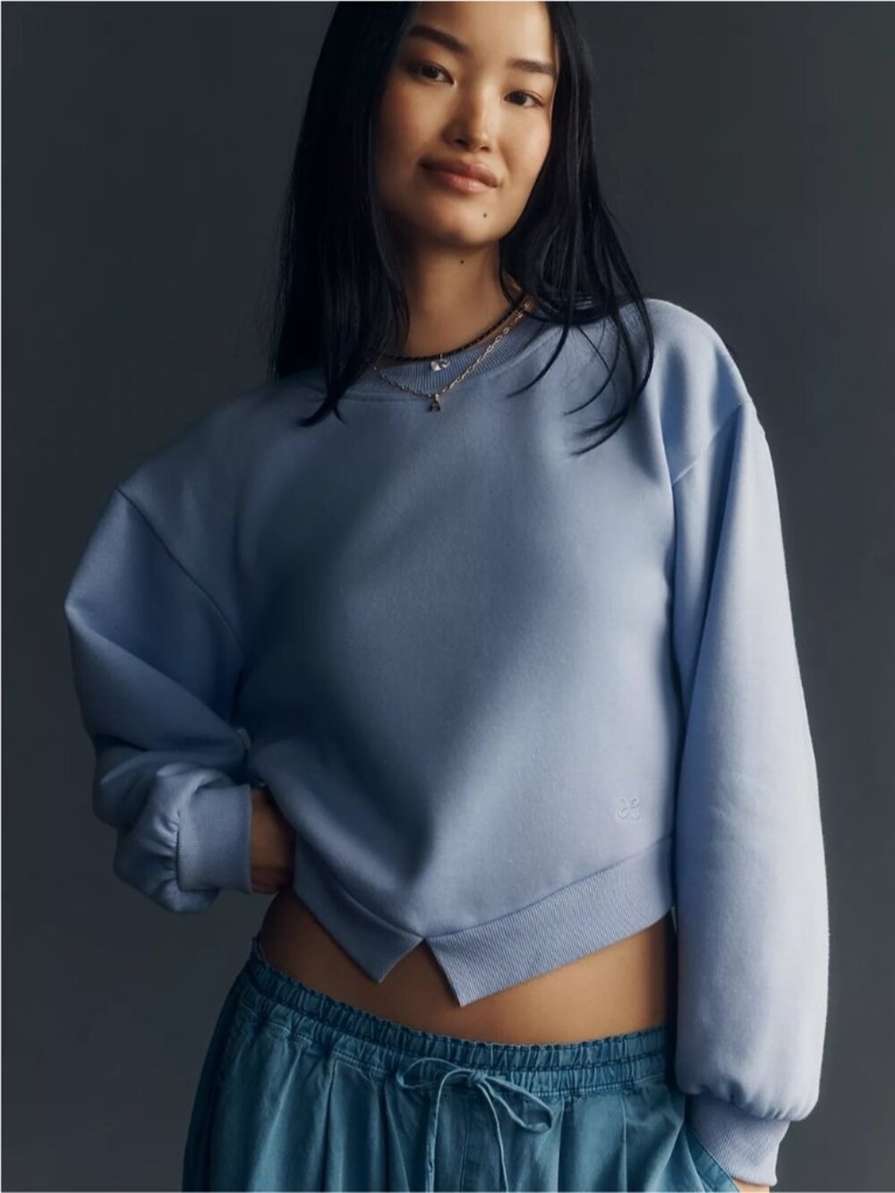 Anthropologie Maeve Size XS Private Jetty Crew-Neck Sweatshirt NWT
